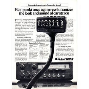 1980 Blaupunkt The Berlin Tape Deck Car Stereo Vintage Print Ad Wall Art 80s